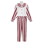 Clown In A Cornfield (2025) Flando Red White Clown Set Outfits Halloween Cosplay Costume